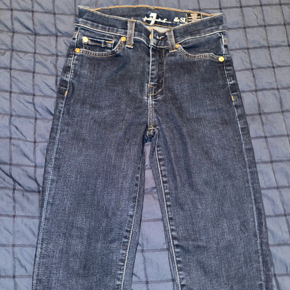 7 For All Mankind Dark Blue Slim Trouser